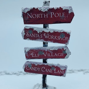 Dollshouse miniature Christmas sign, 1:12th scale