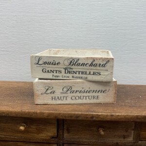 Dollshouse miniature crates, Miniature shop crate, wooden box 1:12th one inch scale, miniature vintage  crate, Dollshouse shabby crates