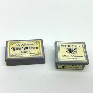 Dollshouse miniature  old box,  2 miniature wood boxes,  miniature shop, dollshouse accessories,  miniature box 1:12 one inch scale