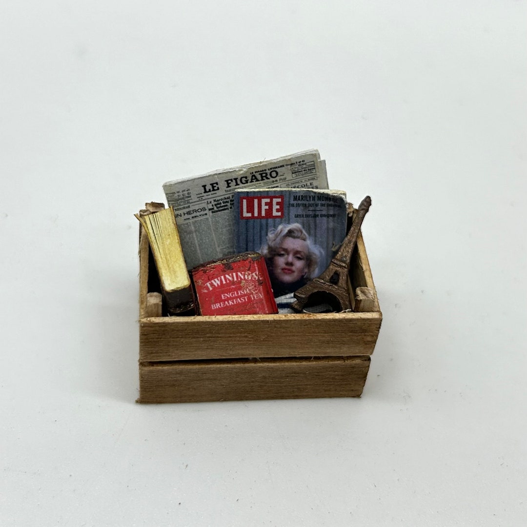 One Inch Miniatures Dollshouse Miniature Crate, Miniature Flea Market, One Inch 1:12the ...