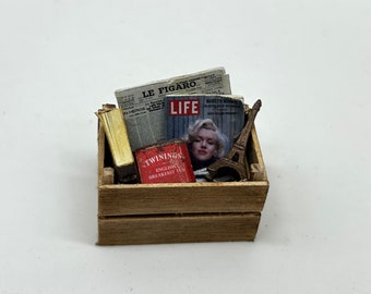 Dollshouse miniature crate,  1:12 scale