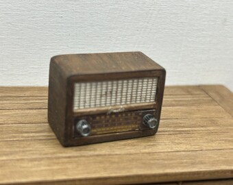 Radio Retrò In Miniatura Per Case Delle Bambole 1:12 - Modello Vintage Simulato, Perfetto Per Decorare E Giocare