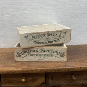 Dollshouse miniature crates, Miniature shop crate, wooden box 1:12th one inch scale, miniature vintage  crate, Dollshouse shabby crates