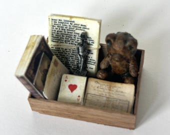 Dollshouse miniature crate,  1:12 scale