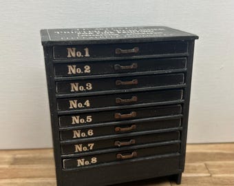 Dollshouse miniature printer cabinet, 1:12  chest of drawers