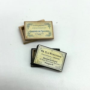 Dollshouse miniature  old box,  2 miniature wood boxes,  miniature shop, dollshouse accessories,  miniature box 1:12 one inch scale