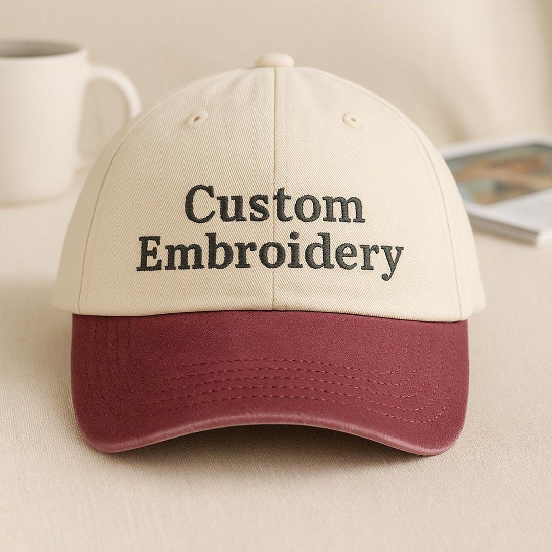 Text Hats Custom Text Embroidered Hat, Custom Logo Dad Hat, Personalized Text ...