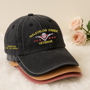 Malevelon Creek Baseball Cap, Embroidered Malevelon Creek Hat, Vengeance For The Greek Hat, Vintage Veterans Hat, Video Game Fan Cap