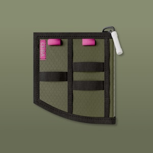 NOMAD Teca Slim - Cartera de bolsillo frontal / Verde Kapok, Cartera de viaje, Cartera delgada de bolsillo frontal, EDC, Regalos para él, Regalos para hombres, Senderismo y acampada