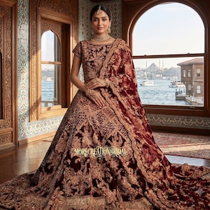 maroon and gold pakistani bridal dresses Wedding Dress Maroon Lehenga UK maroon colour bridal dress