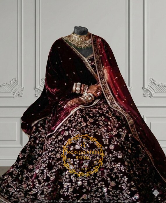 maroon and gold pakistani bridal dresses Maroon Wedding Red Bridal Lehenga Maroon Red Kameez Lehenga For Pakistani  Bridal Dresses MEDIUM