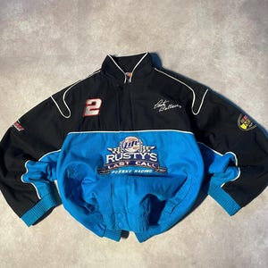 Chaqueta vintage Rusty Wallace Miller Lite de NASCAR Racing