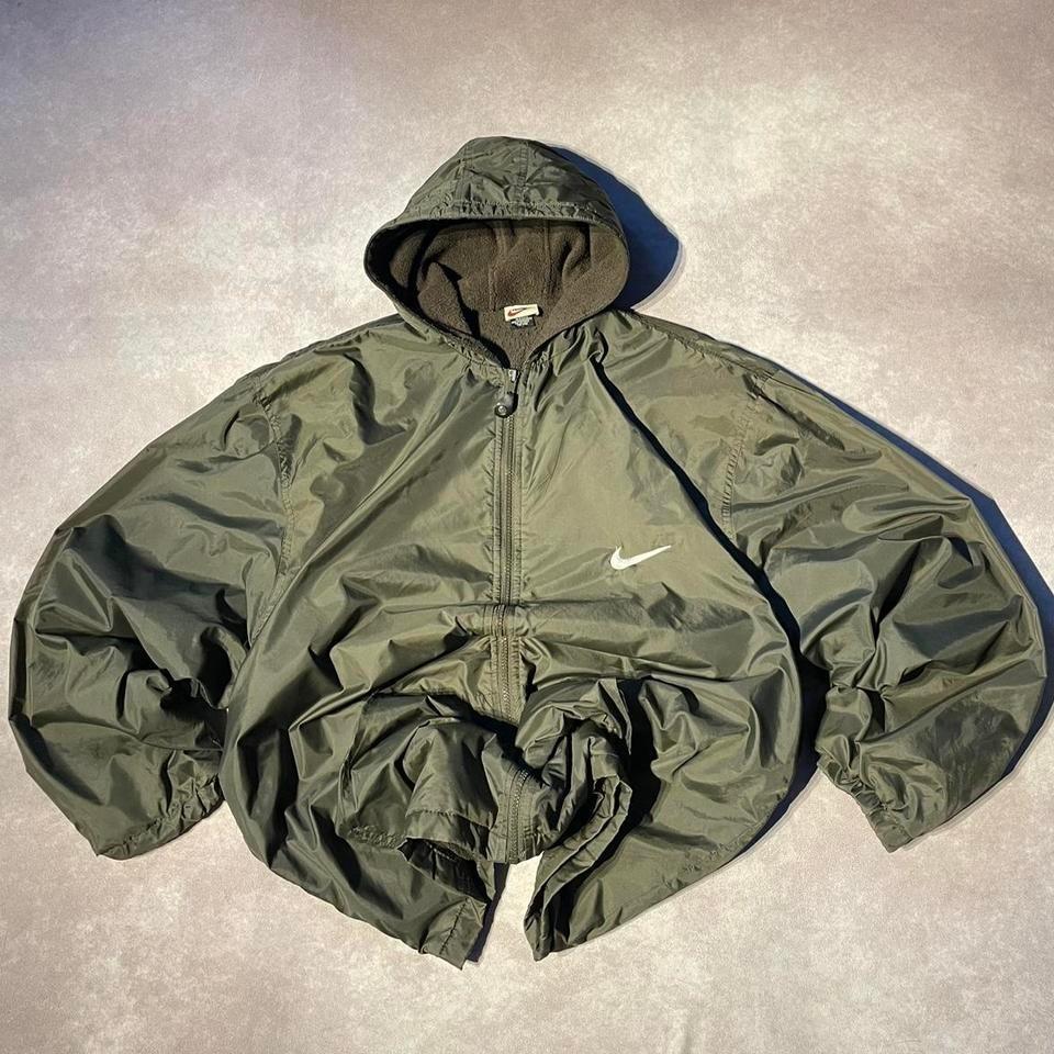 ジャケット・アウター 00s nike reversible onepoint down jacket NIKE Reversible Puffer Coat Vintage Black/Green 90s Swoosh