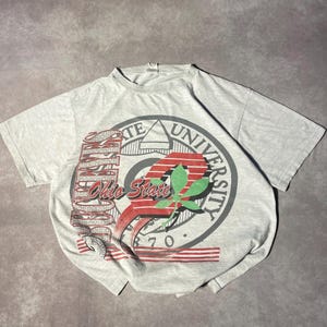 Vintage 90s Ohio State University Buckeyes Graphic Tee Shirt