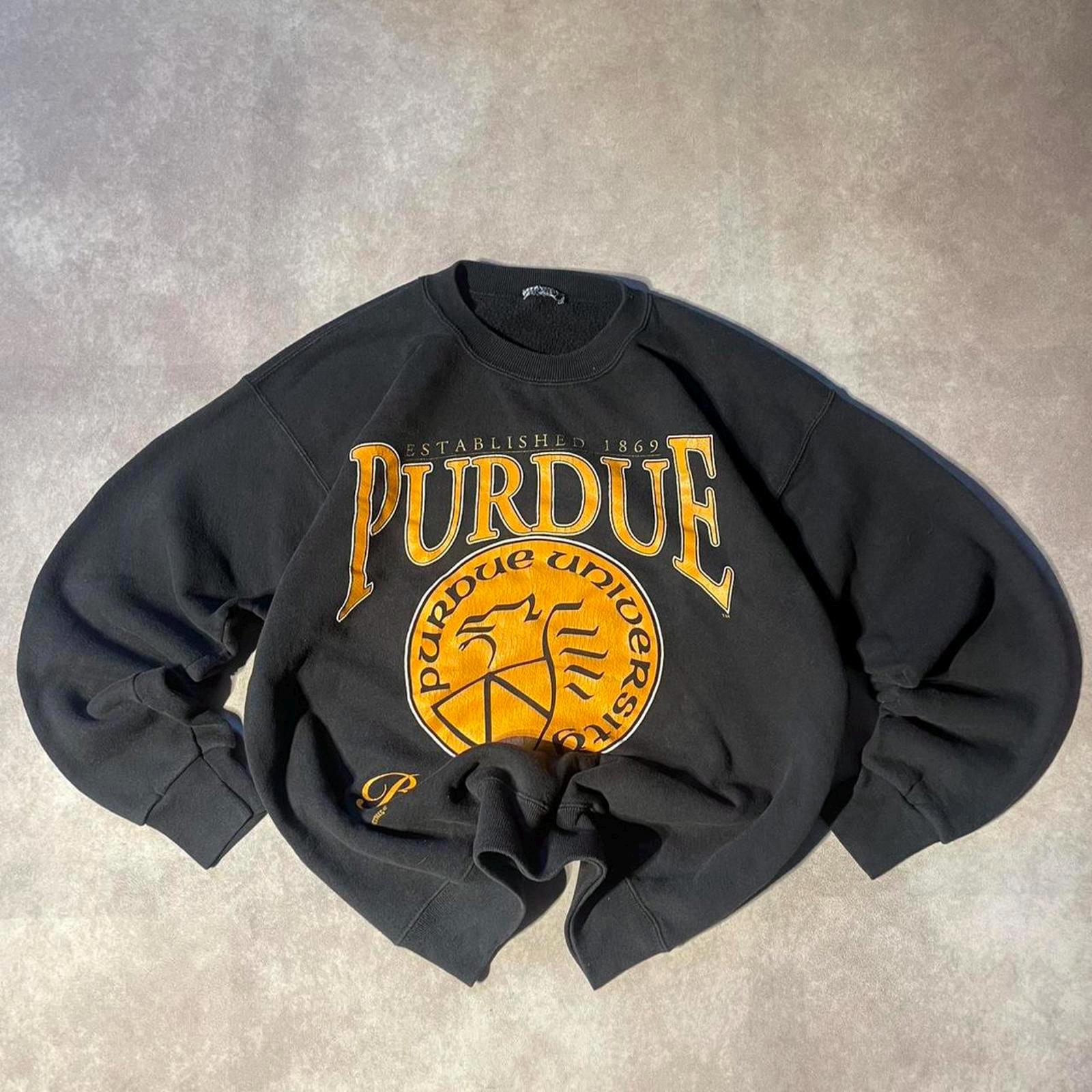 1960s vintage】PURDUE UNIV イエロー スウェット - メルカリ