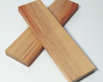 Holz Messer Schuppen Griff Blanks dünne Bretter Canarywood, Kanarische Holz Bookmatched Set