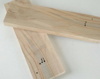 Ambrosia Maple Knife Scales, Figured Book Matched Set (6 x 1-3/4 x 3/8")