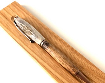 Florida Cypress Wood Pen Tray, Desk Organizer