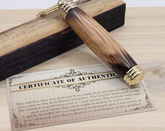 Authentic Whiskey Barrel Wood Key Chain with Compartment