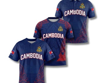 Cambodia Jersey, Cambodia Shirt, Khmer Pride Fan Apparel