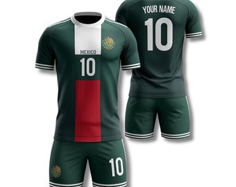 Custom Mexico Soccer Jersey Set: Personalized Green World Cup Football Uniform