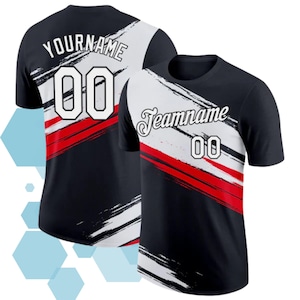 Custom Abstract Brush Stroke T-Shirt: Personalized Team Shirt
