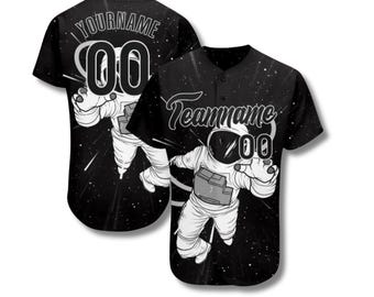 Personalized Astronaut Baseball Jersey Custom Team Name Number Space Galaxy Shirt