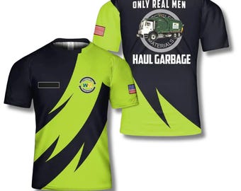 Camiseta de conductor de camión de basura: "Solo los hombres de verdad recogen basura" - Regalo para trabajador de saneamiento