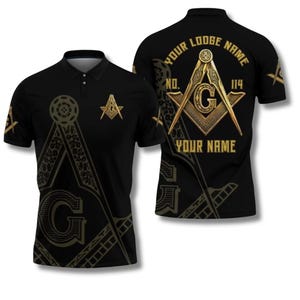 Custom Masonic Polo Shirt: Personalized Freemason Lodge Apparel