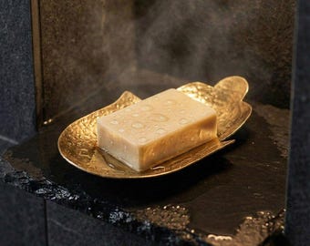 Handmade Brass Soap Dish – Minimalist Spa Bathroom Decor