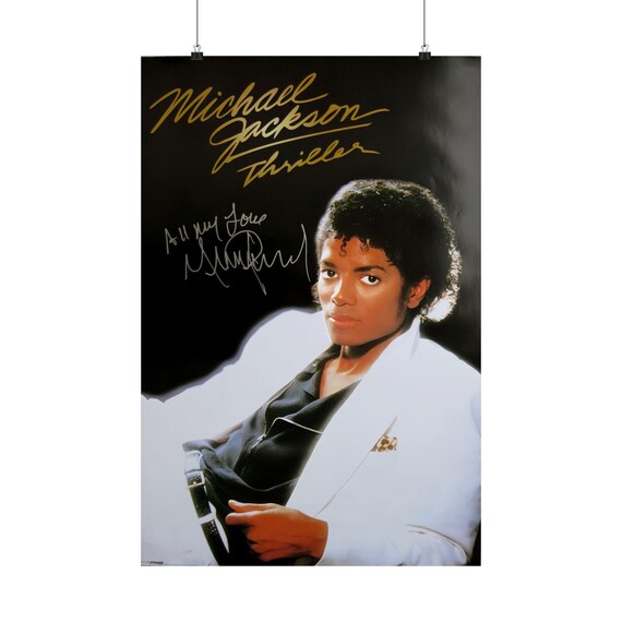 Michael Jackson Thriller Poster Print | Signed MJ Wall Art | King