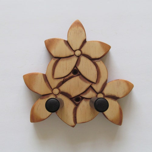Floral Ukulele Wall Mount Hanger Hook Hand Carved Plumeria Etsy