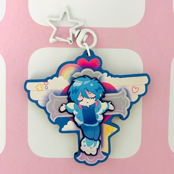 Dramatical Murder Aoba Cross DMMD Wooden Layered Keychain - Etsy