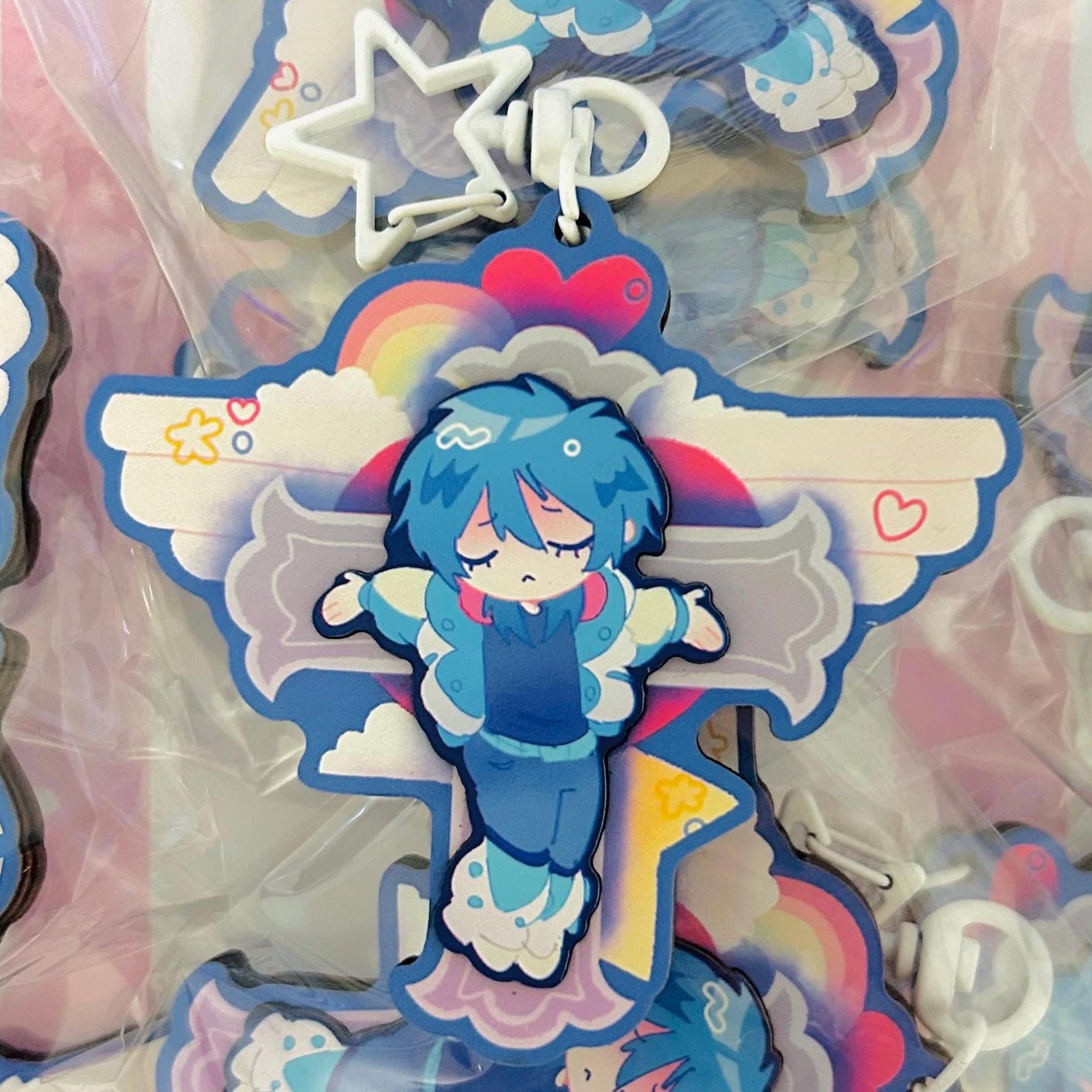 Dramatical Murder Aoba Cross DMMD Wooden Layered Keychain - Etsy