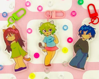 Llaveros acrílicos de Nyan Neko Sugar Girls