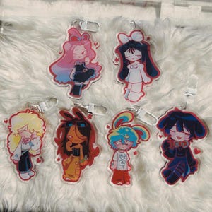 Alien Stage Bunny Acrylic Keychains