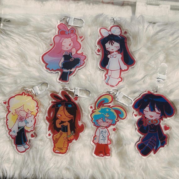 Alien Stage Bunny Acrylic Keychains