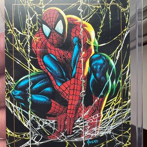マーベルマスターピース 非常に希少なスパイダーマン、マーベルホログラムヴェノム、トレーディングカード 1992 90枚以上