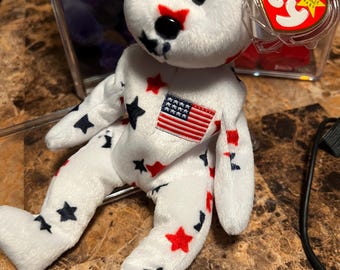 Glory Ty Beanie Babies Rare Retired 5th Gen with Grammatical error.
