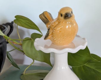 Vintage Goebel Yellow Songbird Figurine Made in West Germany Ceramic Bird