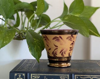 Antique Copper Lustre Cup | Late Victorian Decorative Lusterware Cup Bristol Co