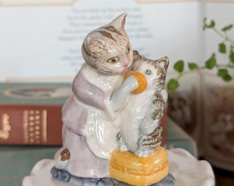 Beatrix Potter Tabitha Twitchit Miss Moppet Cat Figurine 1976 Beswick England