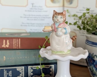 Beatrix Potter's "Mrs. Ribby" Vintage Cat Figurine 1989 Royal Albert England