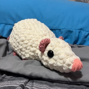 Handmade Crochet Rat Stuffed Animal - Cute Plush