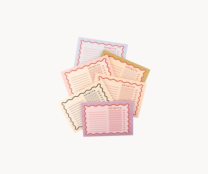 Habit Tracker • Daily Routine Checklist • Skincare • Wellness • Self Care Planner • Sticky Notes • Productivity Notepad • To do list • Bild 12