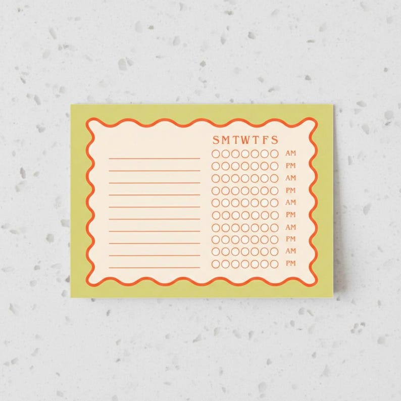 Habit Tracker • Daily Routine Checklist • Skincare • Wellness • Self Care Planner • Sticky Notes • Productivity Notepad • To do list • Bild 11