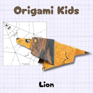 Animal Origami Coloring Pages | Downloadable Craft Kit: Lion