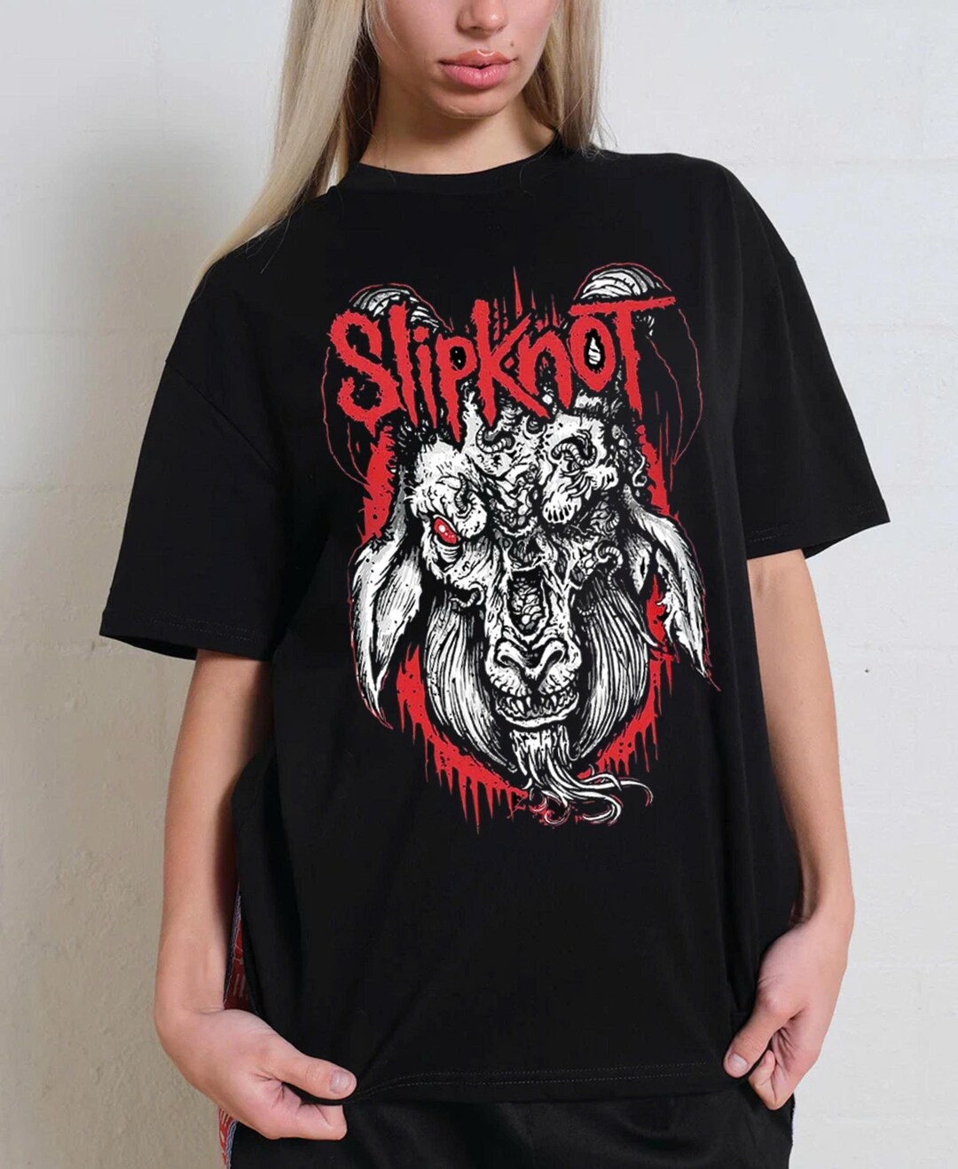 Goat Ripper Bandmerch Vintage Slipknot Goat Heavy Metal Rock Band 90s Tshirt, Slipknot 5 the ...