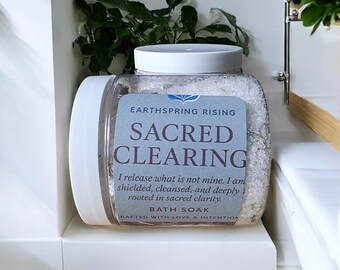 Sacred Clearing Bath Soak: White Sage, Sandalwood & Clove - Spiritual Detox