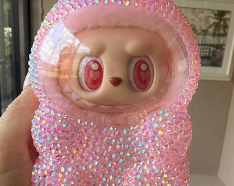 Protective full body Labubu spacesuit case with sequins, no doll